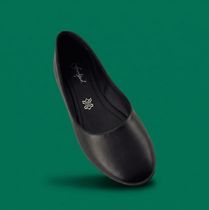 圖片 真皮圓頭平底鞋(Genuine leather rounded-toe flats)