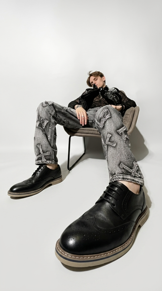 圖片 ART ROCK-男士雕花真皮正裝鞋 (ART ROCK-Men’s Leather Brogue Dress Shoe)