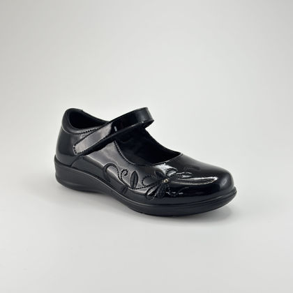 圖片 SANTA BARBARA POLO & RACQUET CLUB-黑色真皮學生鞋 (Black Genuine Leather School Shoes)