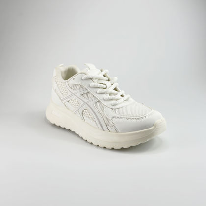 圖片 FOOTSPOT-透氣網面白色運動鞋 (FOOTSPOT – White Breathable Mesh Sneakers)